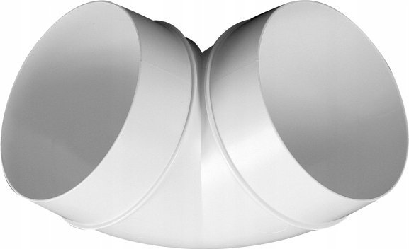 Awenta Awenta Ko125-23 Rund Kanalbue 90 Grader Fi125mm Hvid