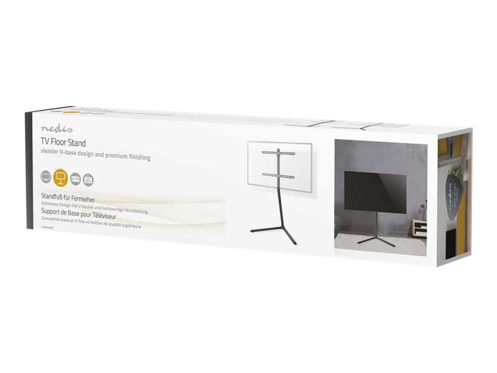 Nedis TVSM5250BK - Ställ - för TV - aluminium, stål - svart - skärmstorlek: 49-70 - golvstående | TV, Ljud & Bild - TV & Hemmabio - TV-montering | GameStuff
