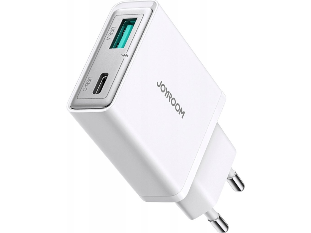 Joyroom Netoplader Jr-Tcf14 Usb-A Til Usb-C 20W Pd Qc3.0 Hvid