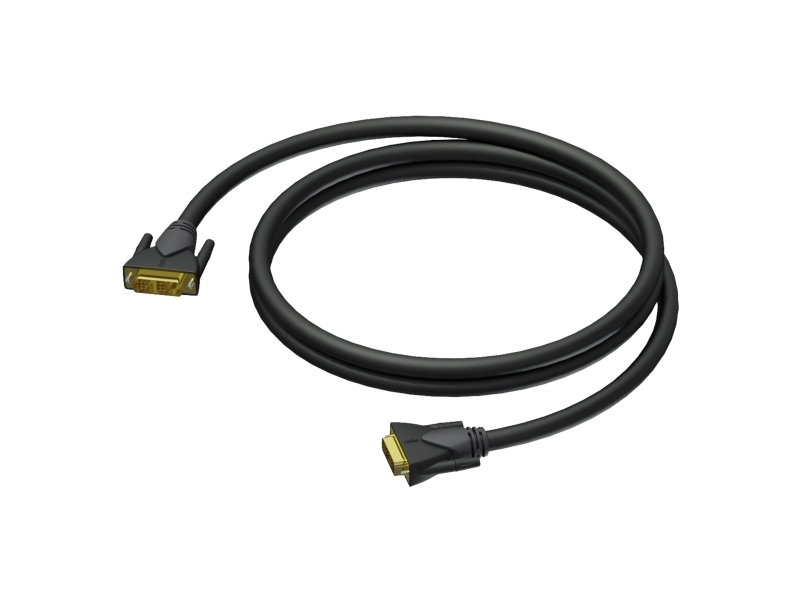 Procab Clv140/3, 3 M, Dvi-D, Dvi-D, Hanstik, Hanstik, Sort