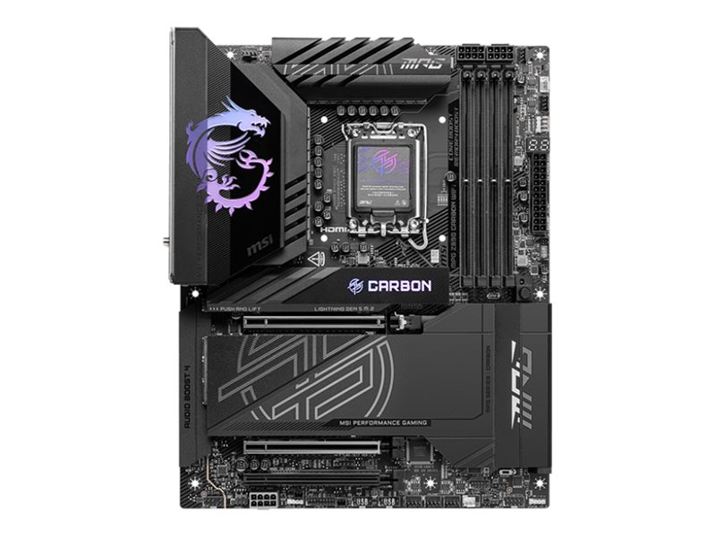 Msi Mpg Z890 Carbon Wifi Moderkort Atx Lga1851 Uttag Z890 Chipuppsattning Usb 3.2 Gen 1 Usb C 3.2 Gen 2x2 2.5 Gigabit Lan 5 Gigabit Eth