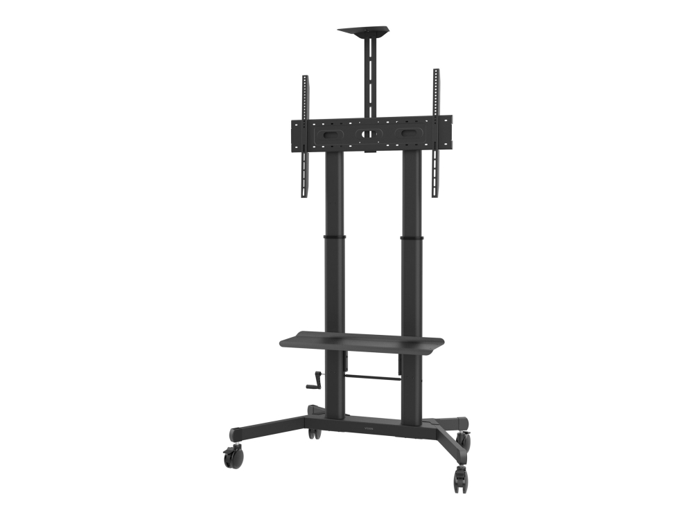 Vision X-Series Vfm-F26 - Vogn Med Hjul - For Fladt Panel/Videokonferencesystem - Højderegulerbar, Maks. 80 Kg - Stål - Sort - Skærmstørrelse: 55"-10