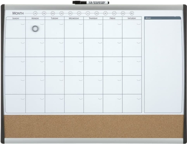 Rexel Magnetic Monthly Organiser Combi Board 585x430mm
