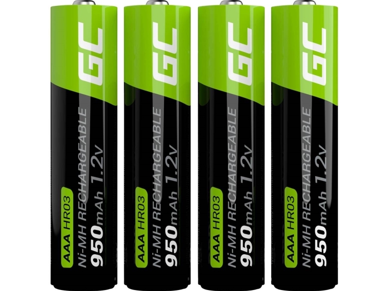 Green Cell Gr03 Genopladeligt Batteri Aaa Nikkel Metalhydrid Nimh Stk 950 Mah