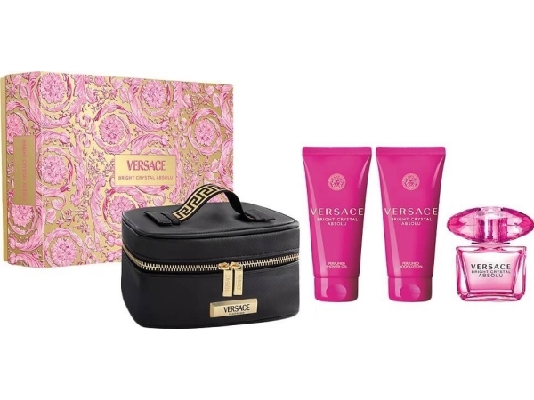 Versace Bright Crystal Absolu edp 90ml + shower gel 100ml + body lotion 100ml + make-up taske