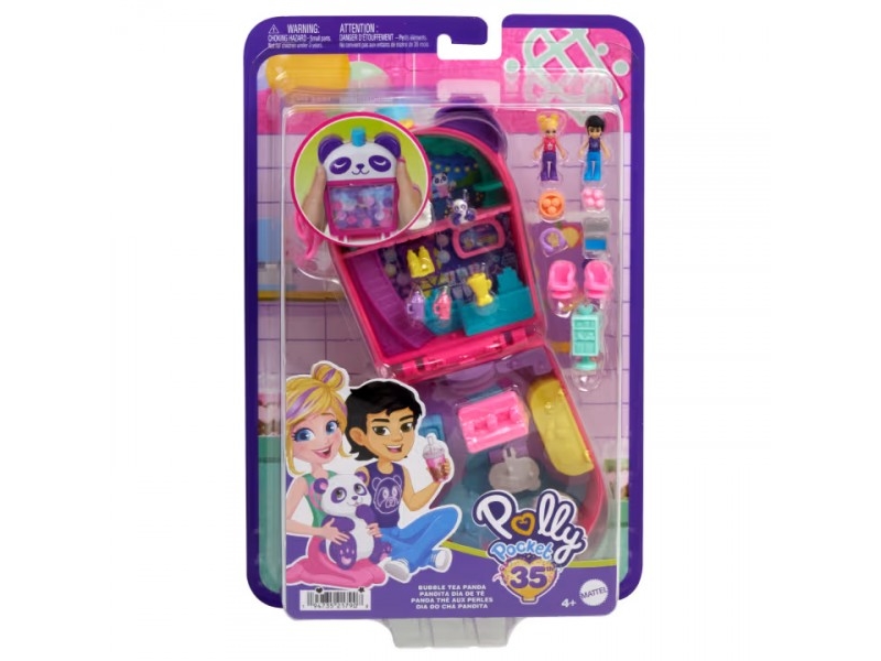 Mattel Polly Pocket Panda Compact Bubble Tea Hwn95 /4