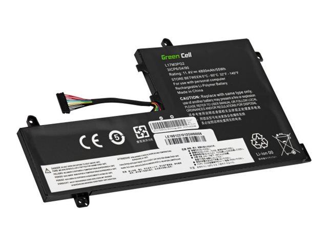 Green Cell Batteri Til Bærbar Computer Svarende Til: Lenovo L17c3pg1 Lenovo L17l3pg1 Lenovo L17m3pg1 Lenovo L17m3pg2 Lenovo L17m3pg3 Litium