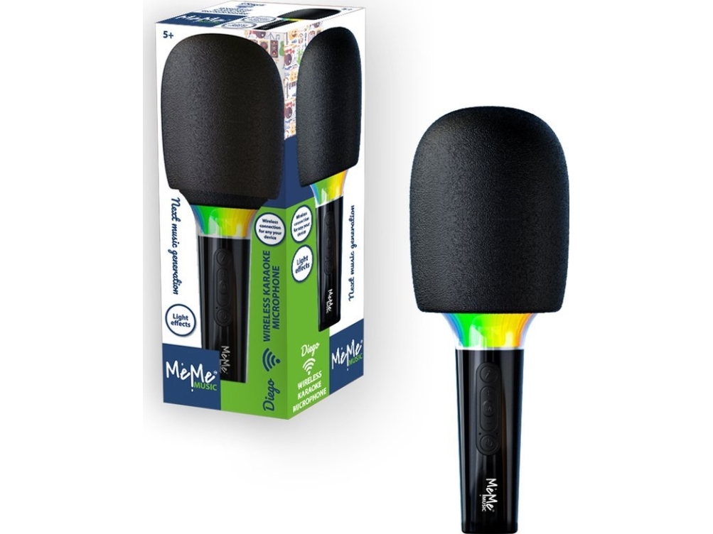 MeMe trådlös mikrofon med ljuseffekter 703500 | Leksaker - Rollek - Musikleksaker | GameStuff