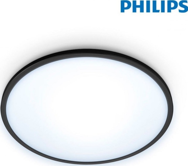 WiZ Ceiling Light SuperSlim Black - Smart LED Lighting - Warm to Cool White Light - Integrated LED - 16W - Wi-Fi