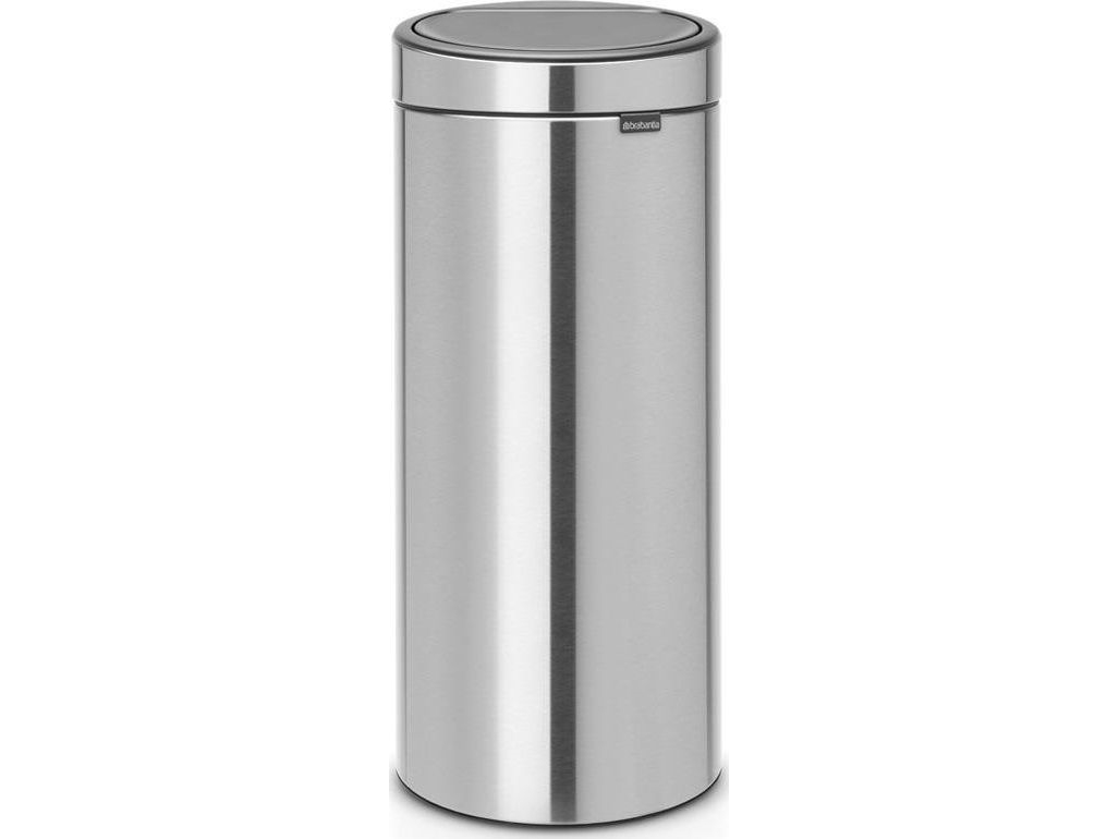 Brabantia Touch Bin, 30L, 30 l, Rund, Plast, Rostfritt stål, Manuell, Rostfritt stål, 29 cm | Köksutrustning - Hushålls tillbehör - Sopsortering | GameStuff