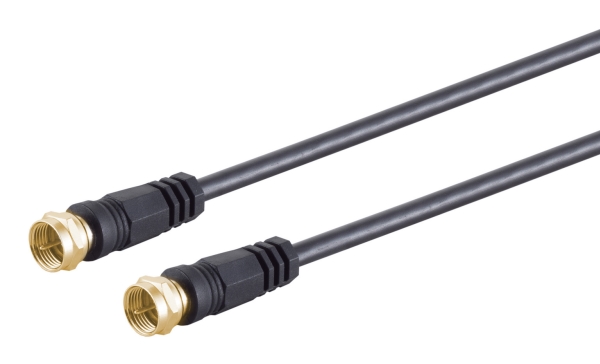 S/Conn Maximum Connectivity 80097-G-128Cp-S, 7,5 M, F-Typ, F-Typ, Schwarz