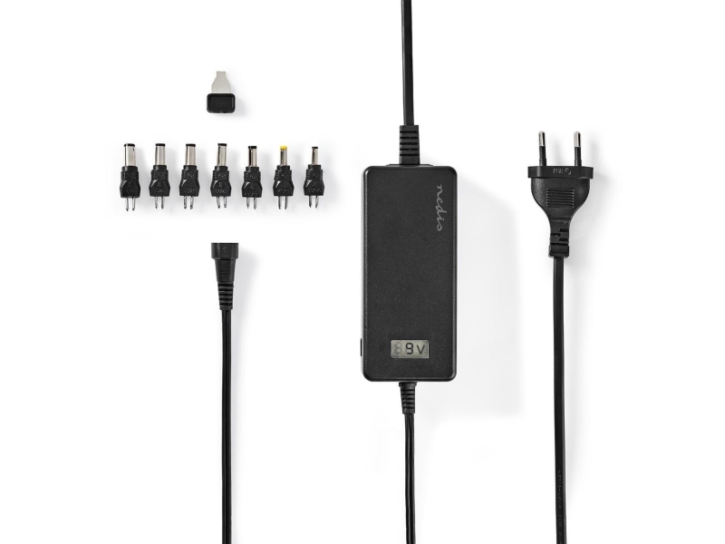 Universal AC Power Adapter | Euro / Type C (CEE 7/16) | 40 W | 12 VDC / 13 VDC / 14 VDC / 15 VDC / 16 VDC / 17 VDC / 18 VDC / 18.5 VDC / 19 VDC / 19.5 VDC / 20 VDC / 21 VDC / 22 VDC / 23 VDC / 24 VDC | Udgangstype: 3.5 x 1.1 mm / 3.5 x 1.35 mm / 4.0