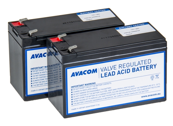 Avacom Ava-Rbp02-12090-Kit, Blybatterier (Vrla), 2 Stk, Sort, 5,4 Kg, 151 Mm, 65 Mm