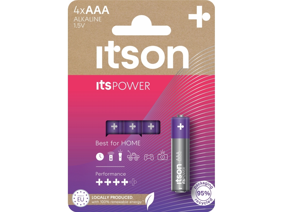 Itson Itspower Batteri Alkaline Lr03/Ipo/4Cp