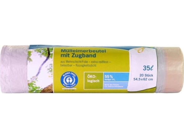 1X20 Secolan Garbage Bags With Drawstring 35 L White