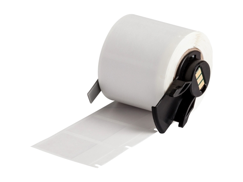 Brady M6-31-427, Transparent, White, Self-Adhesive Printer Label, Die-Cut Label, Roll, Self-Laminating Vinyl, Thermal Transfer
