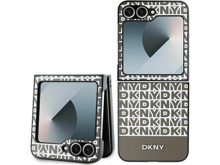 Dkny Pu Leather Repeat Pattern Bottom Stripe Samsung Galaxy Z Flip 6 Dklas Telefonui Rudos Spalvos