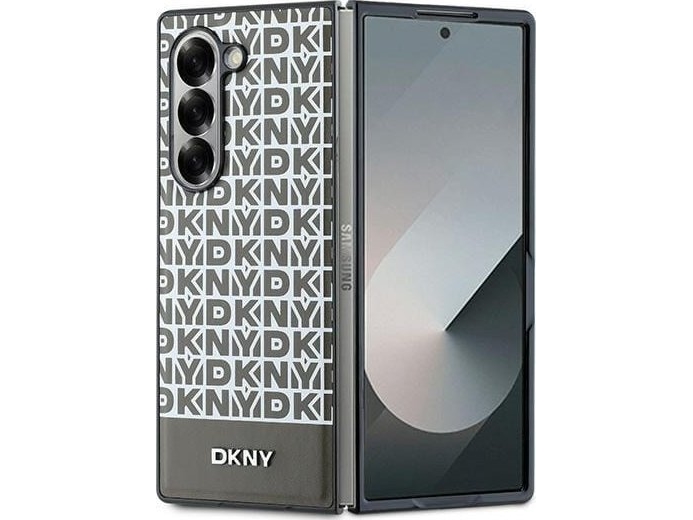 Dkny Pu Leather Repeat Pattern Bottom Stripe Magsafe Samsung Galaxy Z Fold 6 Dklas Telefonui Rudos Spalvos