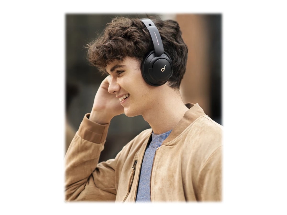 Soundcore Life Q30 - Hodetelefoner med mikrofon - full størrelse - Bluetooth - trådløs, kablet - NFC - aktiv støydemping - 3,5 mm jakk - svart