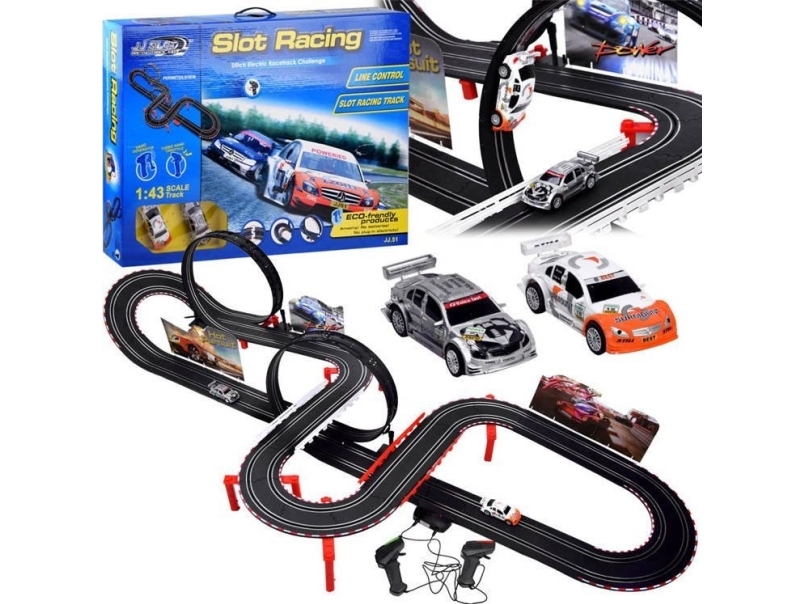 Jokomisiada Extra lång racerbilbana 912cm RC0584 | Leksaker - Radiostyrda leksaker - Bilbanor | GameStuff