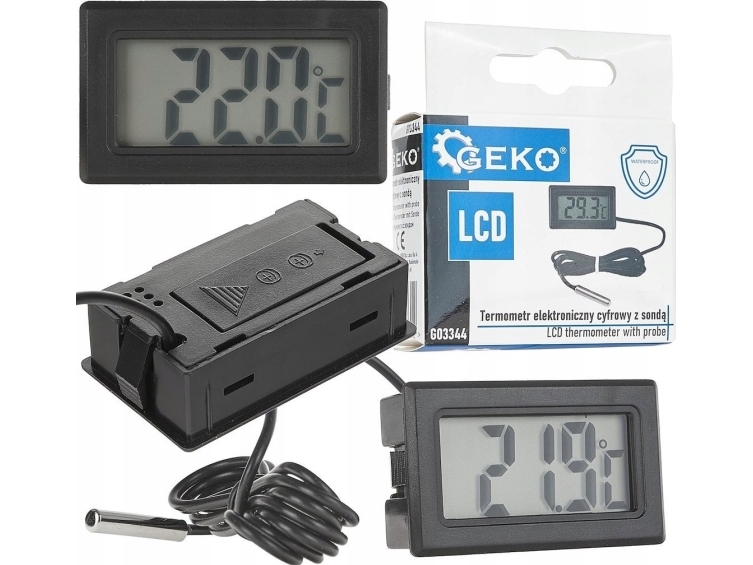 Elektronisk digital termometer med sond (500) | Ventilation & Klimat - Annan ventilation och klimat - Temperaturmätningsutrustning | GameStuff