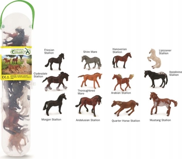 Collecta Box Of Mini Horses In Tube Toy