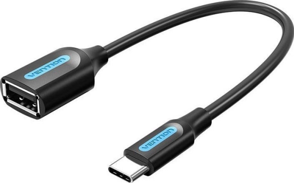 Usb-C 2.0 Stecker Auf Usb-A Buchse Otg-Adapter Vention Ccsbb 0,15 M (Schwarz)
