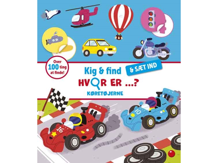 Titta och hitta - och infoga: Var är fordonen? Språk: Danska | Böcker - Hobby | GameStuff