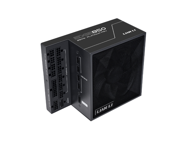 Lian Li Lian Li Edge Eg0850 80 Plus Platinum Strømforsyning Pcie 5.1 Atx 3.1 850 Watt Sort