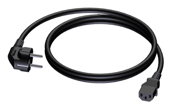 Procab Zasilający Kabel Procab Cab490/0.7 Zasilający Kabel - Schuko Męski - Euro Power Żeński - 0,75 M