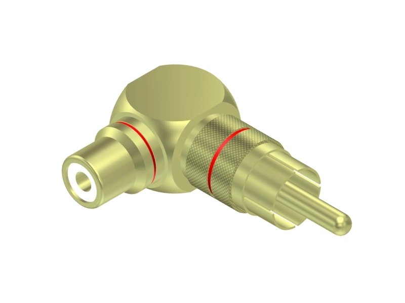 Procab AV-adapter PROCAB VC215 Adapter från RCA/cinch-hankontakt till RCA/cinch-honkontakt - vinklad (90°), par | TV, Ljud & Bild - Musikstudio - Kablar & Kontakter | GameStuff
