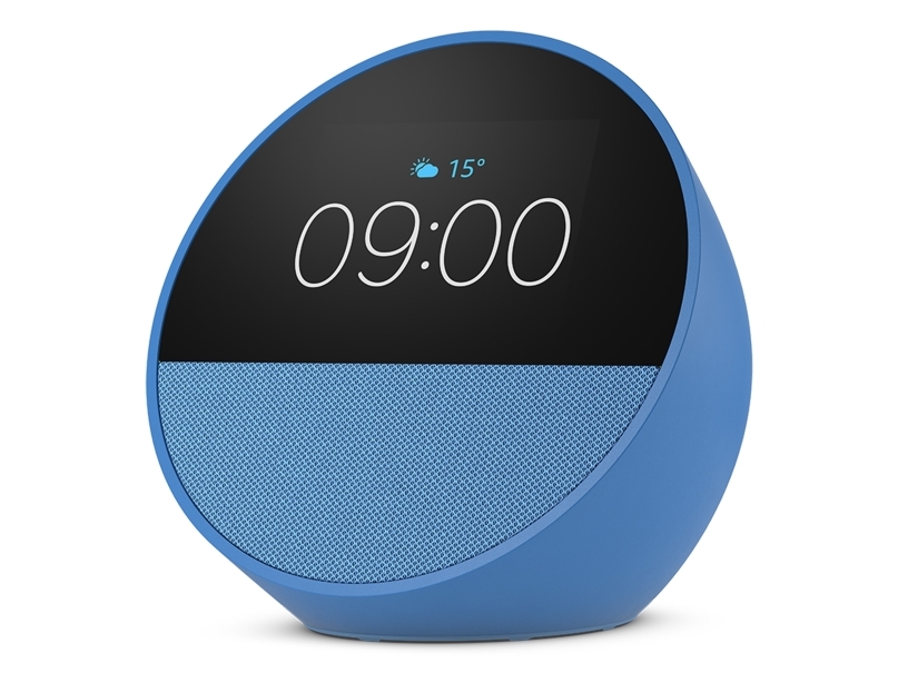 Amazon Echo Spot (2024) - Ocean Blue smart højttaler med skærm og Alexa