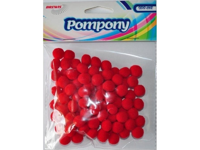 Brewis Pompons Pom20 1Cm Rot 100Stück