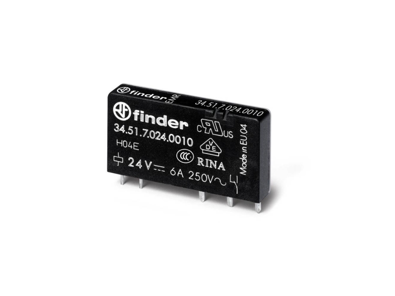 Finder 34.51.7.012.0019 Print-Relais 12 V/Dc 6 A 1 X Wechsler 1 Stück