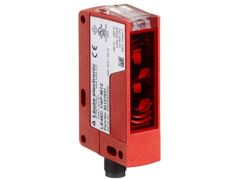 Leuze Electronic Refleksions-Lyssensor Ht46ci/4P-M12 50127061 Baggrundsundertrykkelse, Lystænding, Mørk-Koblende 1 Stk