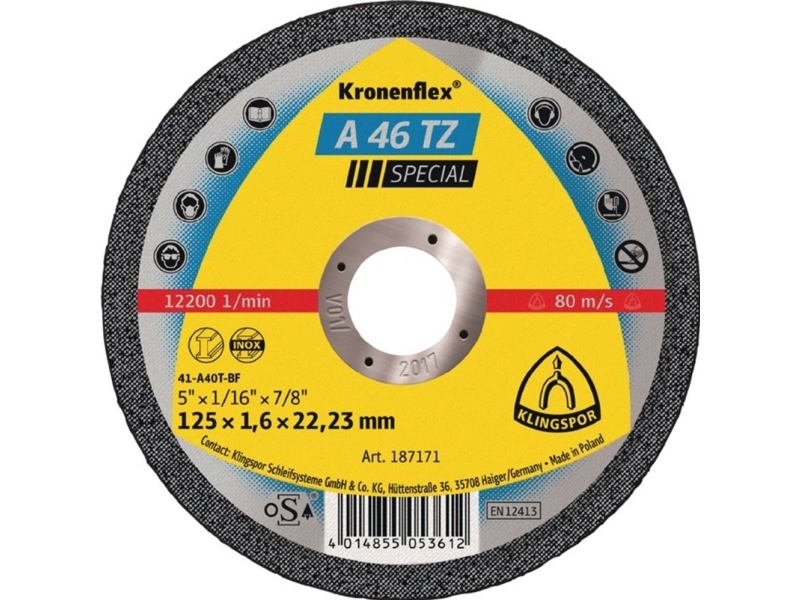 Klingspor metallskiva 115x1,6 A46 (187170)