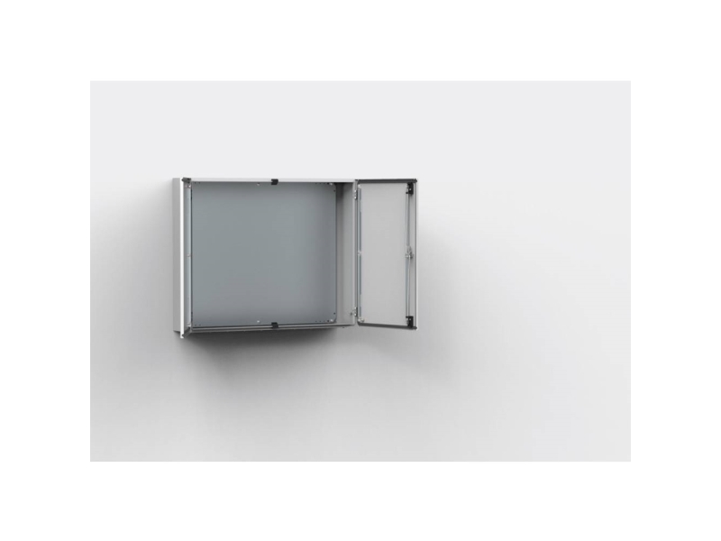 NVENT HOFFMAN Vægskab, 600x800x300, Skab 2-dørs, med montageplade, lakeret stål, IP55