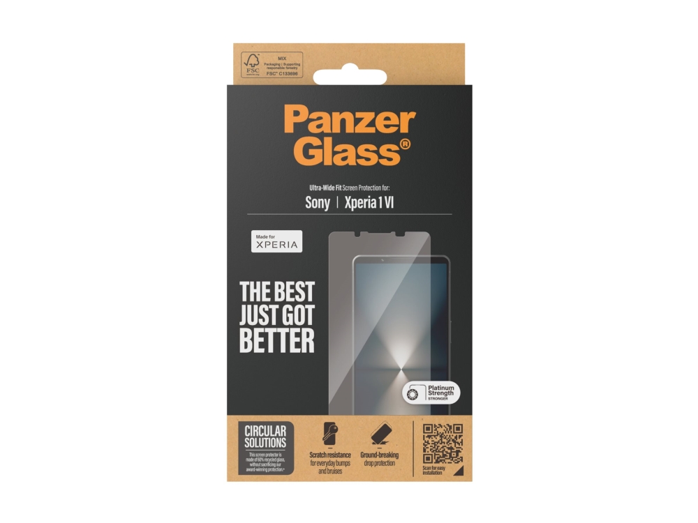 Panzerglass Displayschutz Sony Xperia 1 Vii | 1 Vi | Ultra-Wide Fit, Sony, Sony - Xperia 1 Vi, Trockene Anwendung, Kratzresistent, Schockresistent,
