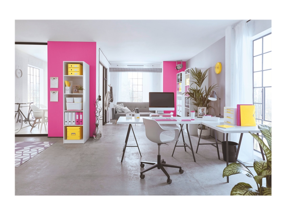 Leitz Wow - Notesblok - Wire-Indbundet - A5 (148 X 210 Mm) - 80 Ark - Kvadreret - Metallisk Pink - Polypropylen (Pp)