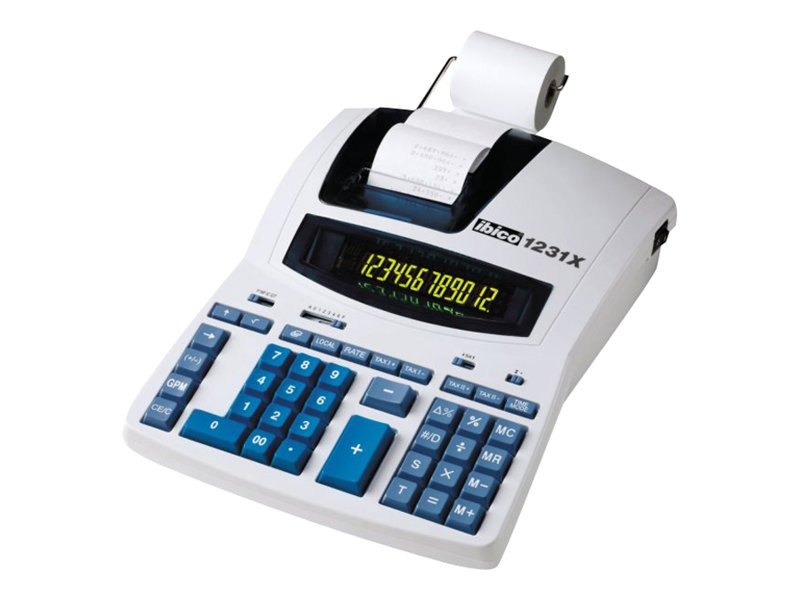 Ibico 1231X, Desktop, Druckrechner, 12 Ziffern, 1 Zeilen, Ac, Blau, Weiß