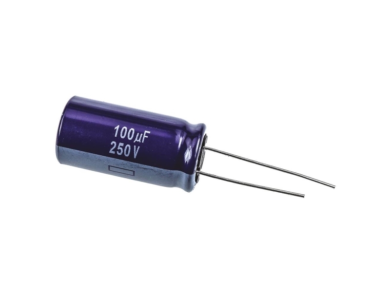 Panasonic elektrolytkondensator radial 7,5 mm 100 µF 250 V 20 % (Ø) 16 mm 1 st | Belysning - Tillbehör & reservdelar - Kondensator | GameStuff