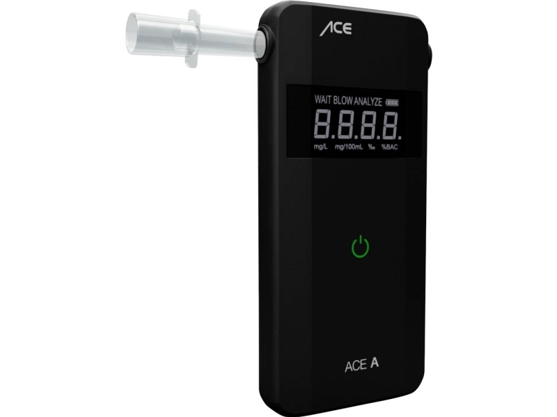 ACE A Alkoholtester Sort 0 til 4 ‰ Forskellige enheder kan vises , Alarm , inkl. display, Countdown-funktion
