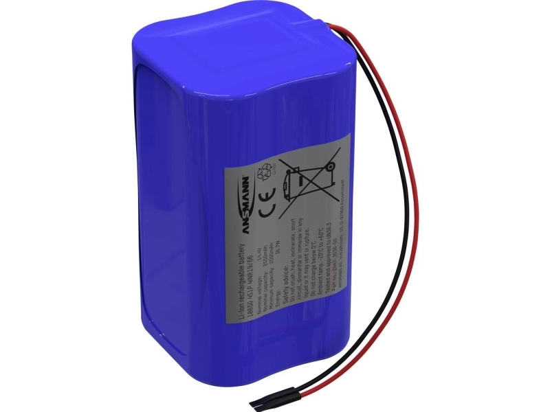 Ansmann 4S1p Batteripakke Celletal: 4 Batteristørrelse: 18650 Kabel Litium 14.4 V 2550 Mah