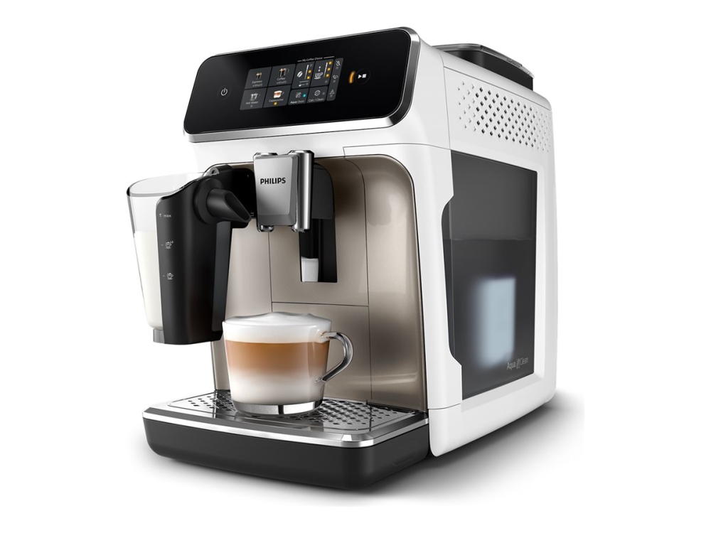 Philips Series 2300 EP2333 - Automatisk kaffekokare med cappuccinatore - 15 bar - vit/krom