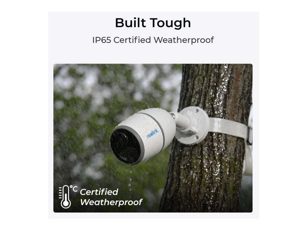 Reolink Go Series Plus - Nätverksövervakningskamera - kula - väderbeständig - färg (Dag&Natt) - 4 MP - 2560 x 1440 - 2K - fast lins - ljud - trådlös - 4G, 3G, LTE, WCDMA, HSPA+, UMTS - H.265 - DC 5 V | Foto och video - Videoövervakning - Övervakningsutrustning | GameStuff