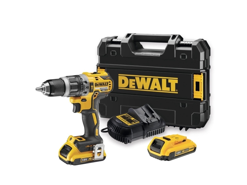 DeWALT DCD796D2-QW - Slagborr/skruvdragare - sladdlös - 2 hastigheter - nyckellös chuck 13 mm - 70 N·m - 2 batterier - 18 V