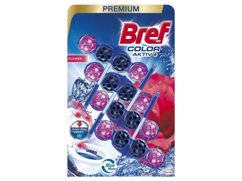 Toilet Cleaner-Freshener Bref Color Aktiv Flower, 200 G