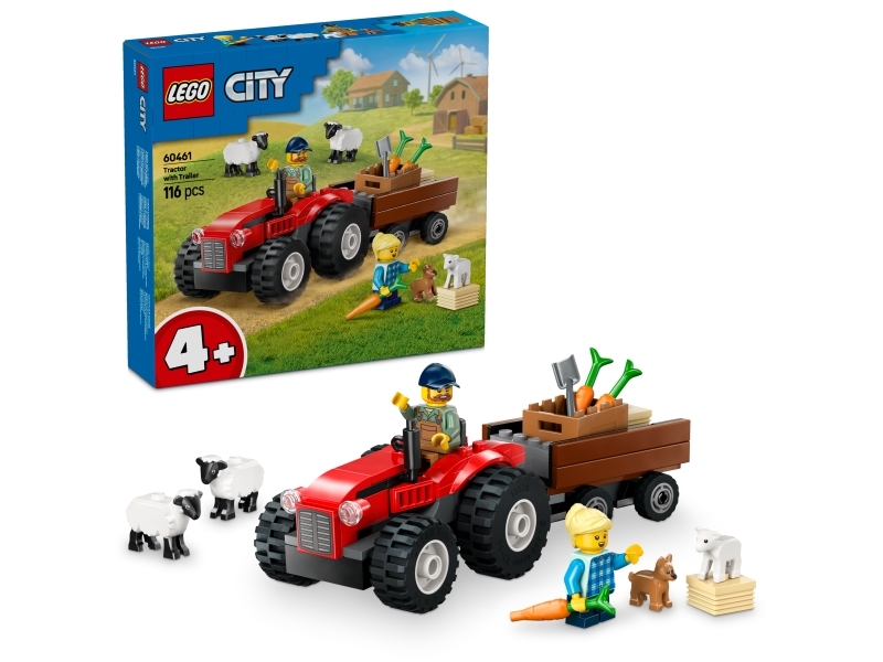 Alternativ bild 0 för LEGO City 60461 Röd jordbrukstraktor med släp och får