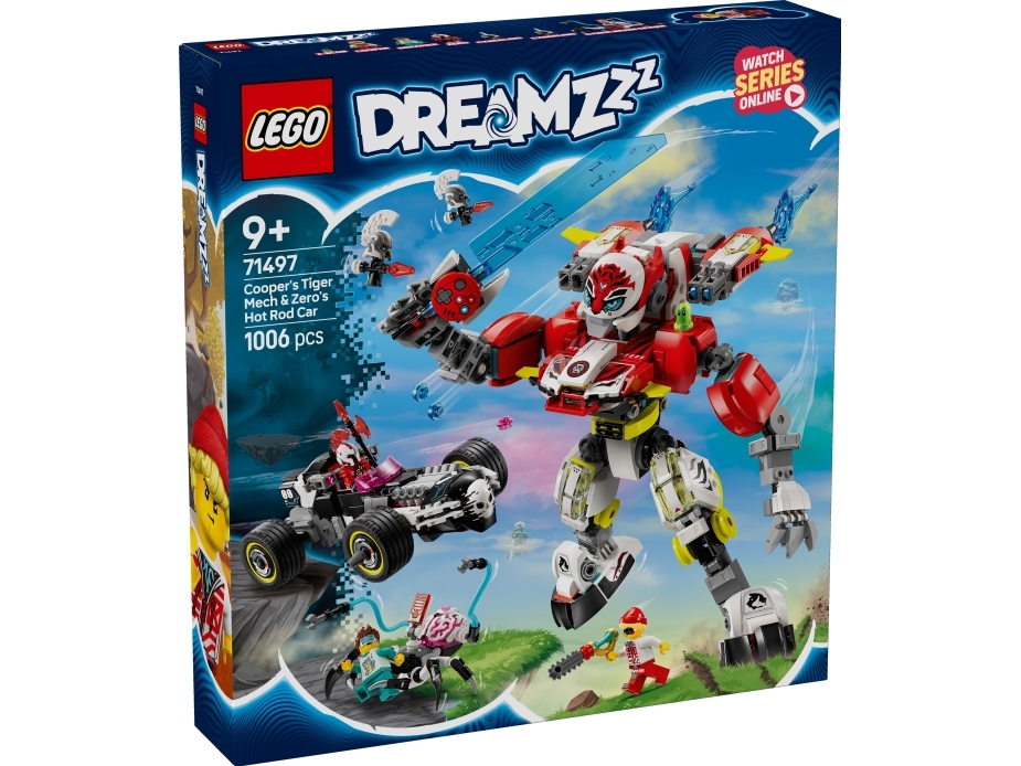 Lego Dreamzzz 71497 Coopers Tiger Mech Og Zeros Hotrod Bil