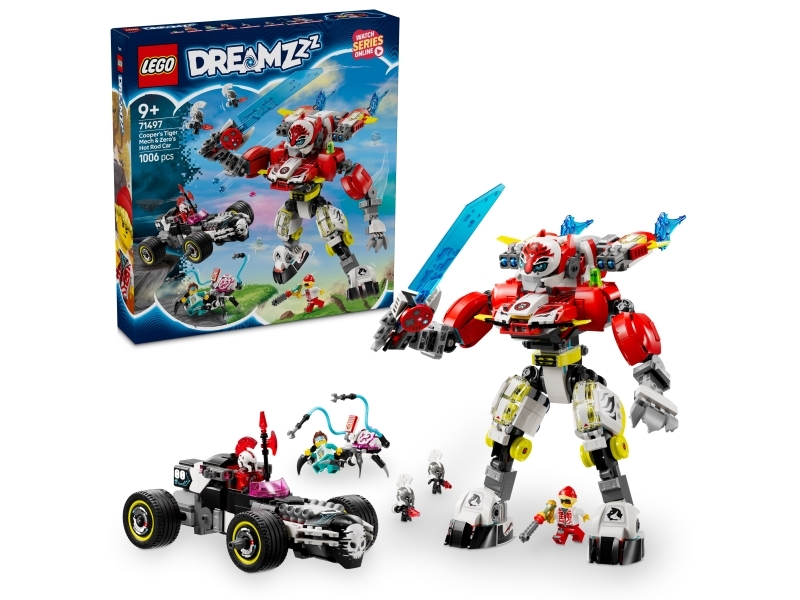LEGO DREAMZzz 71497 Coopers tigerrobot och Zeros hot rod-bil | LEGO® - LEGO® teman D-I - LEGO DREAMZzz | GameStuff